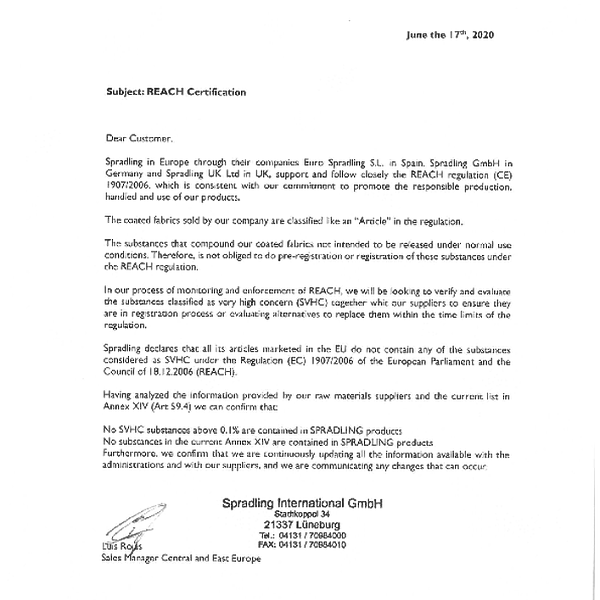 valenvia - spradling certificate REACH